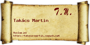 Takács Martin névjegykártya