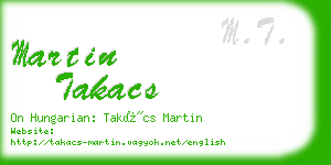 martin takacs business card